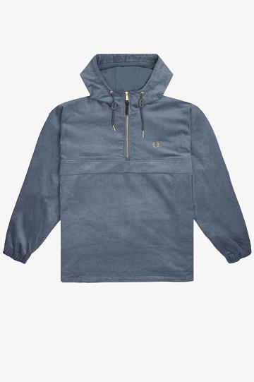 Grey Blue Fred Perry Overhead Cord Men's Jackets | PH 1217XYUF